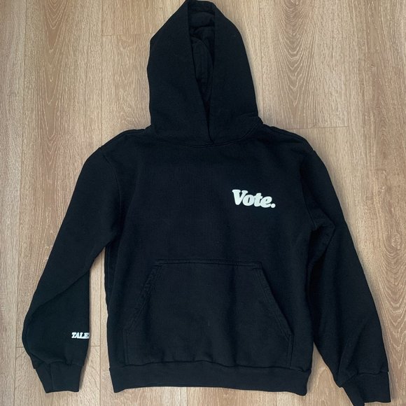 TALENTLESS Black Hoodie with White Print - Picture 1 of 3